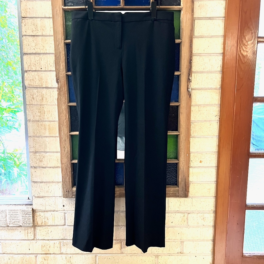 NWT Van Heusen Studio Black Wide Leg Pants Size 10 Modern Fit